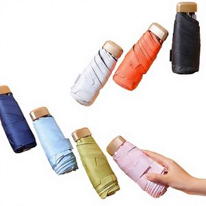 Sombrilla Plegable Ultraligera Manual de Cinco Pliegues, Personalizada, Anti-UV, Resistente al Viento, Mini, para Sol y Lluvia, Regalos Empresariales 6 - Product Image 1