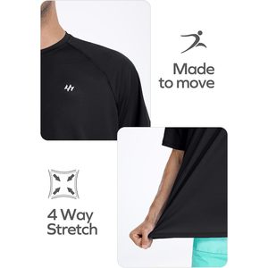 เสื้อว่ายน้ำผู้ชาย แห้งเร็ว UPF50+ ป้องกันรังสียูวี แขนสั้น เสื้อชายหาด - Product Image 6