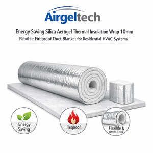 Enveloppe d'isolation thermique en aérogel de silice à économie d'énergie, 10 mm, flexible, ignifuge, pour systèmes CVC résidentiels - Product Image 1