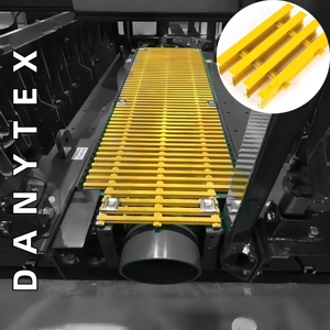 Danytex <span class=keywords><strong>pultruded</strong></span> sợi thủy tinh Grating lối đi chống trượt Nhẹ <span class=keywords><strong>FRP</strong></span> nền tảng cho kho hào - Product Image 1