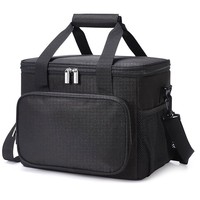 Sac isotherme portable moderne de 15 L, isolé thermiquement, en tissu 600D, carré, boîte à lunch, capacité de 24 canettes, rétention de glace pendant 2 jours, utilisation en extérieur