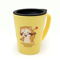 Gobelet à café réutilisable en plastique PP écologique incassable pour enfants, idéal pour la rentrée scolaire, avec cordon, compatible eau bouillante