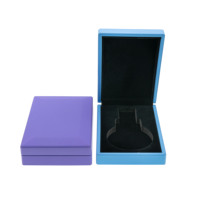 Pronto stock clamshell sky blue medal box set di gioielli confezione regalo con logo personalizzato per scatola di immagazzinaggio di imballaggio di medaglie