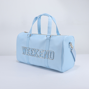 Borsa da Viaggio Grande Capacità Personalizzabile Fai-da-Te in Nylon Impermeabile per Sport Palestra Viaggio Notturno Blu Chiaro <span class=keywords><strong>Borsone</strong></span> Weekend - Product Image 4