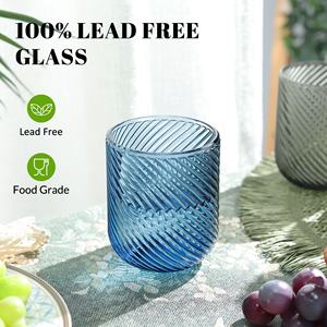 Conjunto de Copos de Vidro com Preço por Atacado, Cores Mistas, Textura Canelada, Copo de Água de 260ml para Presente - Product Image 3