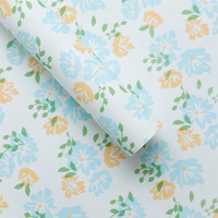 Papier d'emballage pour bouquet de fleurs fraîches, papier kraft mat imperméable avec motif de petites fleurs pour l'emballage de cadeaux