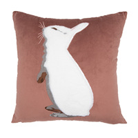 Weiche 100% Samt Kissen bezug Cartoon Cute Funny Rabbit Pattern Stickerei Kissen bezug Kissen bezug Luxury Style