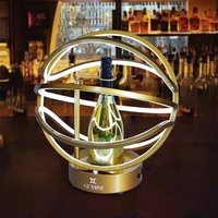Présentateur de service de bouteille Glorifier de Cage de présentation de bouteille de VIP de Champagne de logo personnalisé d'or