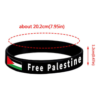 Catégorie de produit Bracelets gratuits du drapeau de la Palestine pour femmes hommes Bracelets en silicone imperméables Bracelets de sport en caoutchouc