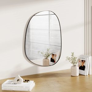 Handmade Eco-Friendly 4mm Thick Customized Factory High Quality Silver Waterproof Shape Glass Frame <b>Wall</b> <b>Bathroom</b> <b>Mirror</b> - Product Image 1