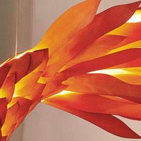 Projet de conception artistique en forme de poisson unique et créative, lustre d'hôtel, plafonnier moderne