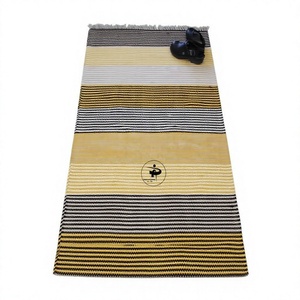 Alfombras de tejido plano de algodón a rayas modernas americanas decorativas ITHL para uso en interiores y exteriores, alfombras y juegos económicos con gran valor - Product Image 1