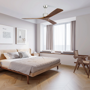 Chất lượng cao 52inch 3 lưỡi gỗ điều khiển tốc độ quạt trần không có ánh sáng - Product Image 4