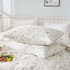 Juego de Funda Nórdica Wotcsil de 135/150 cm, Verde Beige, Diseño Floral, Jardín Botánico, Microfibra, 3 Piezas, Incluye Fundas - Product Image 6