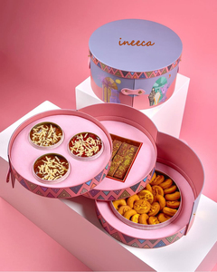 Tùy Chỉnh Vòng Giáng Sinh Đám Cưới Rỗng Xoay Tráng Miệng Pastry Macaron Lưu Trữ Hộp Giấy Sô Cô La Kẹo Hộp Bao Bì Với Xử Lý - Product Image 2