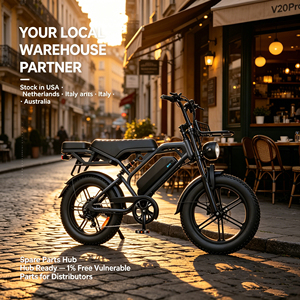 150KG <b>Max</b> Load Electric Dirt Bike 20 Inch Fat Tire Ebike 48V Dual Suspension Hydraulic Brake Adult Electric Bike - Product Image 1
