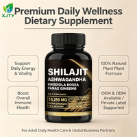 Vente en gros d'usine - Shilajit 8-en-1 - Complément alimentaire naturel pour adultes - Immunité - Anti-fatigue - Ashwagandha - Rhodiola Rosea - Panax