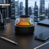 Haut-parleur extérieur portable en plastique 5.2 avec subwoofer sans fil, fente pour carte, éclairage de bureau, charge solaire et batterie intégrée