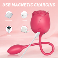 USB-Aufladbarer Rosen-Vibrator für Frauen Klitoris-Saugstimulator 9 Frequenzmodi Erwachsenen-Spielzeug