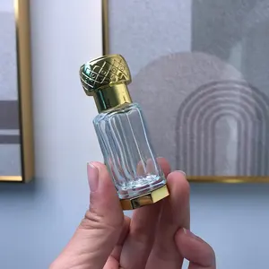 3ml 6ml 12ml hand polierte leere Parfüm flasche/ätherische Öl flasche/Glas-Oud-Parfüm flasche mit Zamak-Verschluss