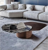 Table basse ovale rotative moderne, meuble TV, ensemble de tables centrales pivotantes très vendues pour salon ou appartement