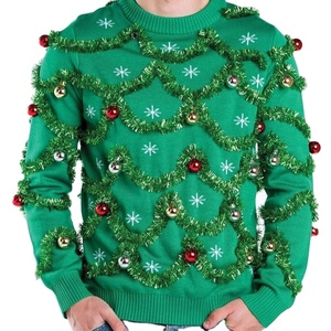 Pullover a maniche lunghe all'ingrosso <span class=keywords><strong>maglieria</strong></span> lavorata a maglia personalizzata Casual di lusso invernale Cropped top maglioni da donna lavorati a maglia maglione di natale - Product Image 1