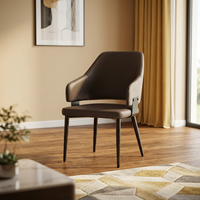 Chaise de salle à manger haut de gamme 856 - Design nordique, structure métallique avec rembourrage doux, durable et élégante, pour restaurant et hôtel