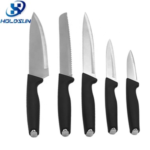 Bộ dao bếp 5 món thép không gỉ cao cấp thiết kế mới 2025 bán chạy, tay cầm cao su chống trơn, quà tặng - Product Image 5