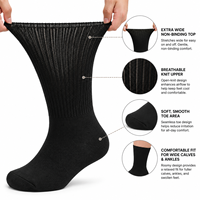 Chaussettes Diabétiques Personnalisées Sans Coutures, Douces et Respirantes, à Bout Souple, pour Femmes et Hommes, avec Bord Ample, Logo Personnalisé, Vente en Gros OEM