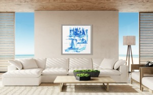 Decoración de pared en papel con paisaje urbano abstracto para un estilo interior urbano y espacios de vida contemporáneos - Product Image 5
