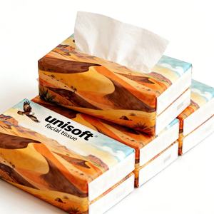 UNISOFT OEM Mouchoirs jetables en gros Marque privée Doux et respectueux de la peau 100% pâte de bois vierge 5 plis - Product Image 2