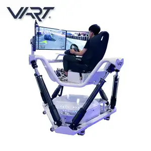 Máquina Arcade de 3 pantallas para coches de carreras, simulador de carreras con plataforma dinámica 6DOF, 9D VR