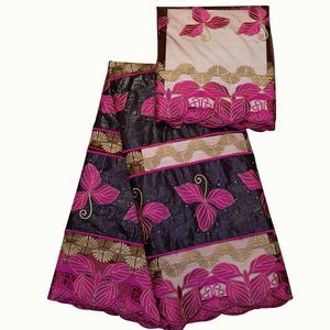 H & D nuovi disegni africano stampe di abbigliamento tessuto ricamato tessuto di pizzo di cera per abiti - Product Image 5