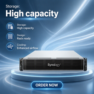 Servidor NAS Synology RS2423+ RS2423RP+II de 12 Bahías y 2U para Rack, con AMD Ryzen V1780B, Almacenamiento Empresarial - Product Image 1
