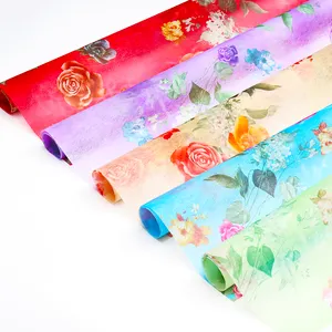 Dernière rose imperméable imprimé bouquet non-tissé papier d'emballage Machine Coussin