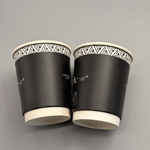 Gobelets à café jetables en carton ondulé, personnalisables avec logo, anti-brûlure, épaissis, 8oz 12oz – Offre spéciale - Product Image 6