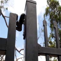 Panneau de clôture en fer noir thermolaqué, style industriel, 1,80 m, écologique, pour la sécurité domestique, résistant à l'eau, facile à installer