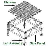 Iluminación de aluminio, actuación de baile, evento, escenario portátil, estructura de aluminio para exteriores, plataforma de escenario, accesorios de armazón