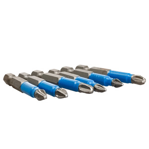 Yunbei Yb <b>Screwdriver</b> <b>Bit</b> <b>Set</b> Pz1 Pz2 Pz3 Ph1 Ph2 Ph3 Hex Shank 6 Mm Silver Finish - Product Image 3