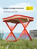 Tabouret pliant et chaise de camping portables pour l'extérieur - Utilisation pour la pêche et les voyages - Construction en tissu Oxford et acier au carbone