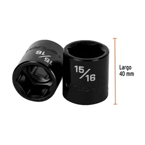 Truper 1/2 \ "chiavi con prese profonde esagonali quadrate 6 pezzi Set 15/16 \" impatto Dado con finitura cromata a 6 punte OEM personalizzabile - Product Image 2
