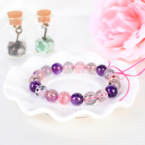 Bracelet en perles de cristal de haute qualité en gros, perles Super 7 polies de 10 mm, idéal pour de beaux cadeaux - Product Image 3