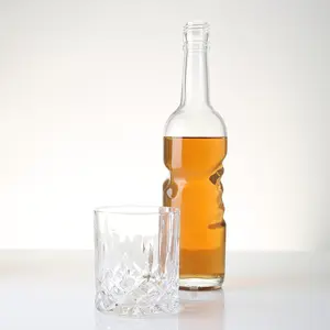 Wholesale in stock sale hand shape 750ml vodka rum gin glass bottles glass wine bottles