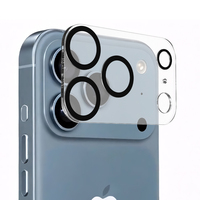 Protection d'écran transparente 9H pour objectif d'appareil photo et coque arrière en verre trempé 3D pour iPhone 16 17 18 Pro Max