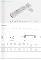 Alimentation LED LETARON CE SAA UKCA certifiée 100W 220-240VAC DC24V, efficacité 80%-89%, étanche IP20, alimentation LED simple