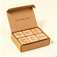 Tampon en bois personnalisé de haute qualité, artisanat en bois, tampon en caoutchouc, ensemble de tampons personnalisés pour la création de cartes