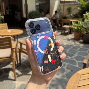 Funda Magnética <span class=keywords><strong>de</strong></span> Lujo con Diseño Floral para iPhone 13 14 15 16 17 Pro Max, Carcasa Trasera Antigolpes - Product Image 5