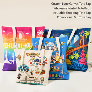 <span class=keywords><strong>Sac</strong></span> en toile imprimé avec logo personnalisé, <span class=keywords><strong>sac</strong></span> à bandoulière souvenir de voyage coloré, <span class=keywords><strong>sac</strong></span> de shopping réutilisable en coton pour cadeau promotionnel - Product Image 5