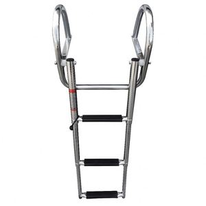 Stainless Steel Folding Marine Boarding for Yacht Swim <b>Platform</b> Telescoping Boat Ladder With Anti Slip <b>Steps</b> - Product Image 4