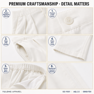 <span class=keywords><strong>Pantaloni</strong></span> <span class=keywords><strong>Palazzo</strong></span> da Donna Personalizzati OEM all'Ingrosso, <span class=keywords><strong>a</strong></span> Vita Alta, con Elastico Posteriore, Gamba Larga Plissettata, Casual da Ufficio, <span class=keywords><strong>Lunghi</strong></span> - Product Image 3